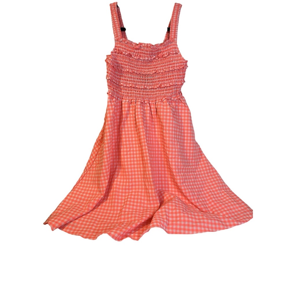 Andy & Evan Gingham Smocked Ruffle Sundress‎ Sleeveless Girls Large 12/14 NWT